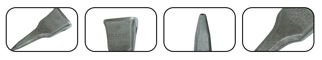 dentes de ca&ccedil;amba de retroescavadeira