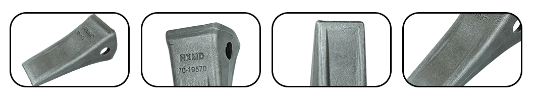 dentes de rocha para ca&ccedil;amba de escavadeira