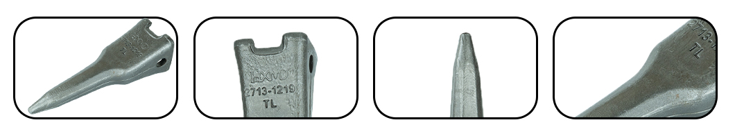 identificando dentes de ca&ccedil;amba de escavadeira